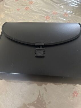 Black Men's Briefcase Organizer Bag - 21-Pocket Portfolio
